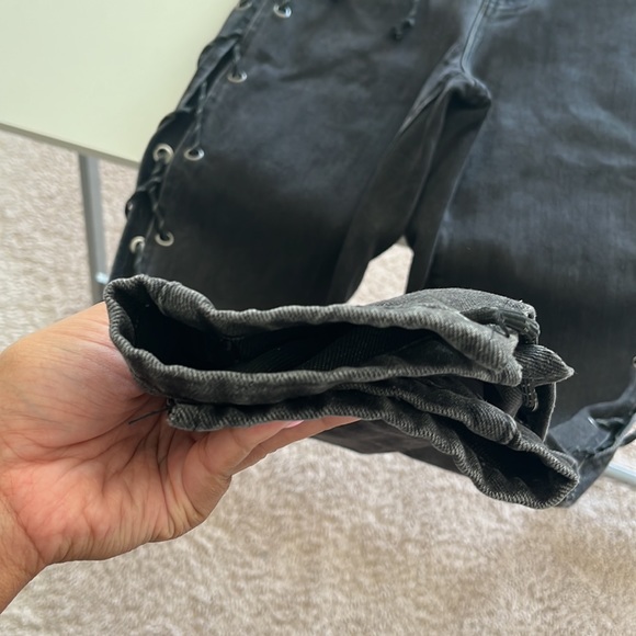 Reflective tie up side jeans. Never worn ✔️super stylish make offers - Picture 4 of 6